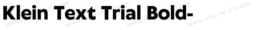 Klein Text Trial Bold字体转换